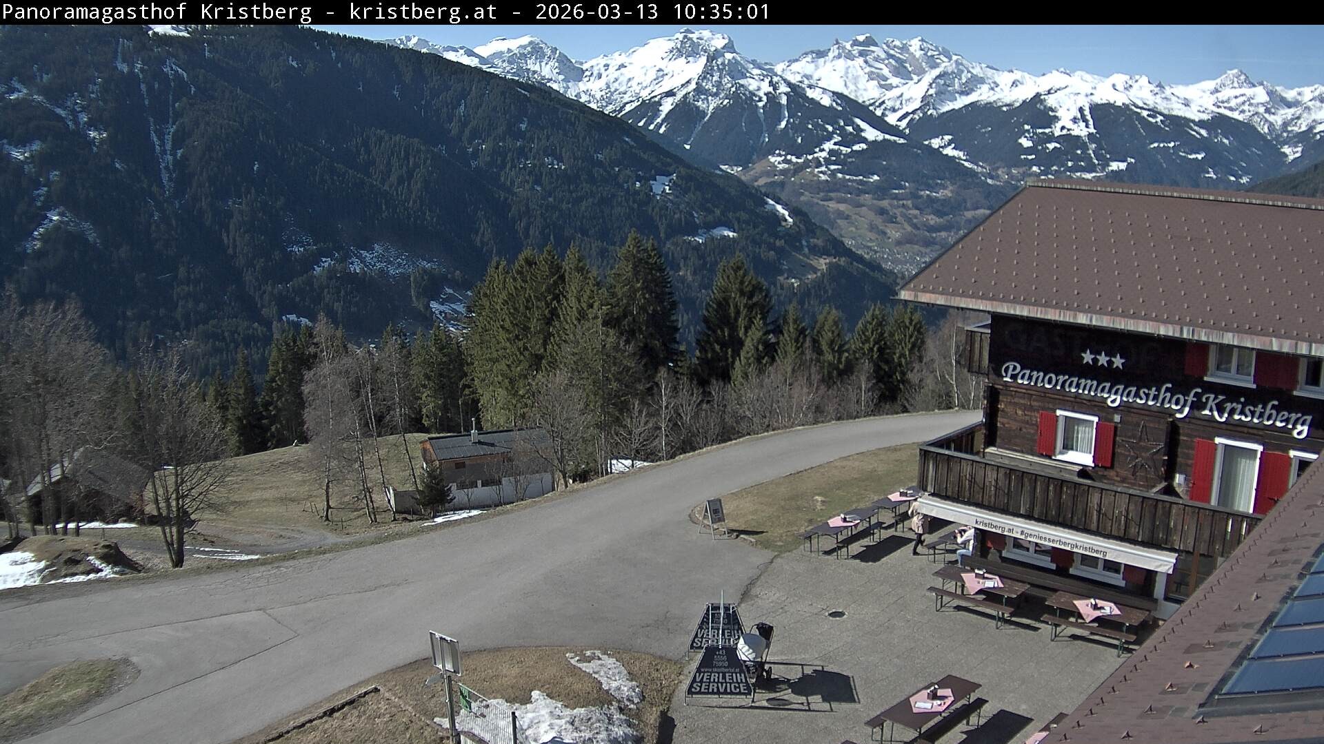 Archiv Foto Webcam Silbertal: Panoramagasthof Kristberg