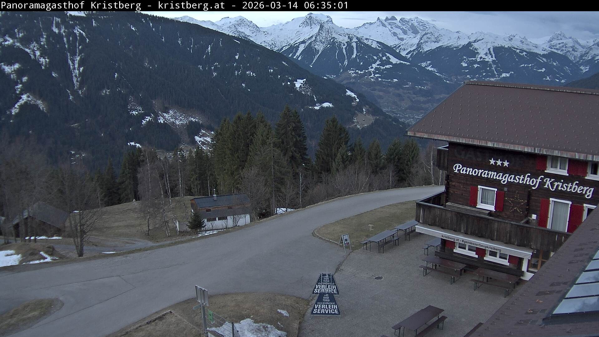 Archiv Foto Webcam Silbertal: Panoramagasthof Kristberg