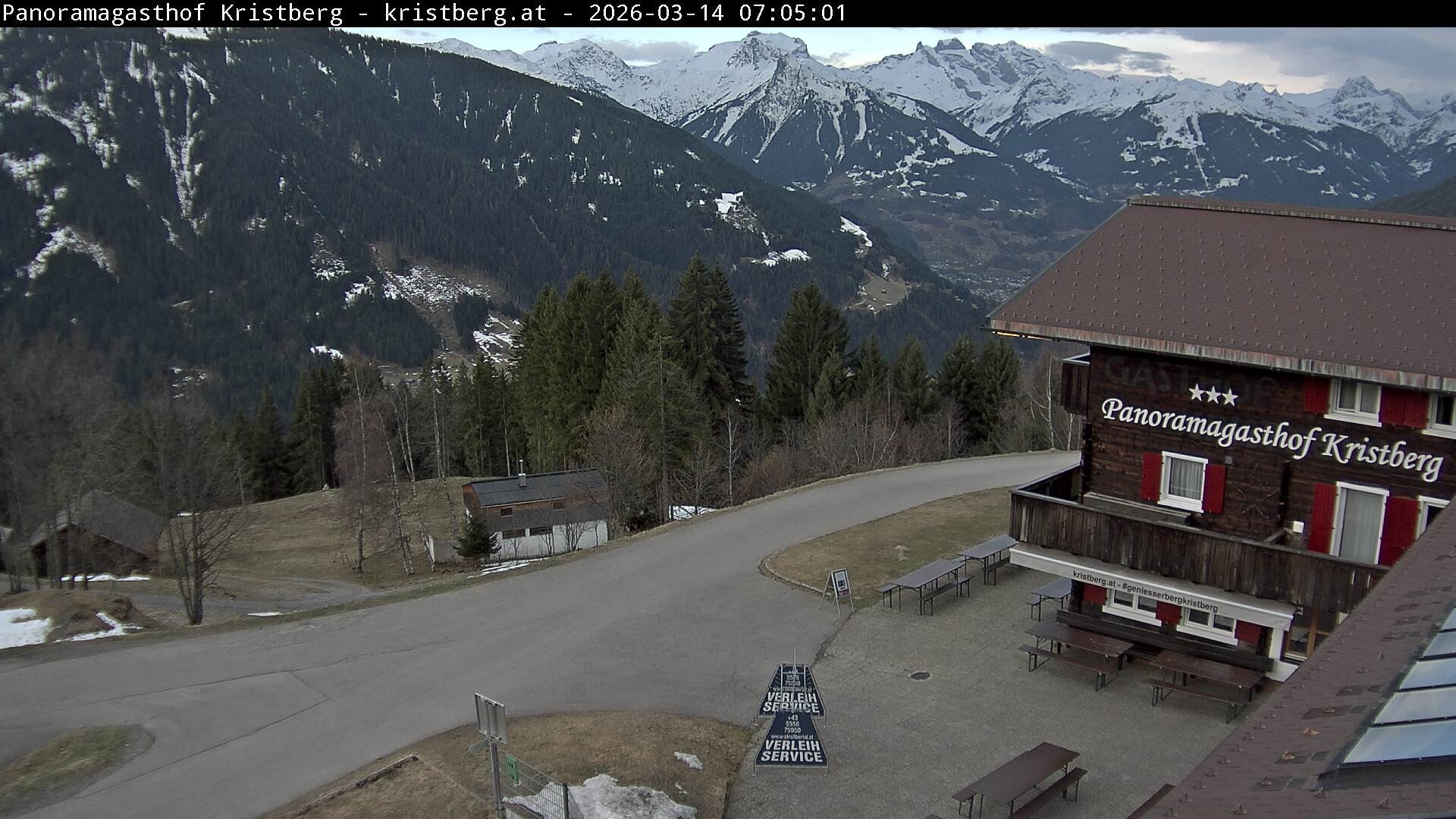 Archiv Foto Webcam Silbertal: Panoramagasthof Kristberg