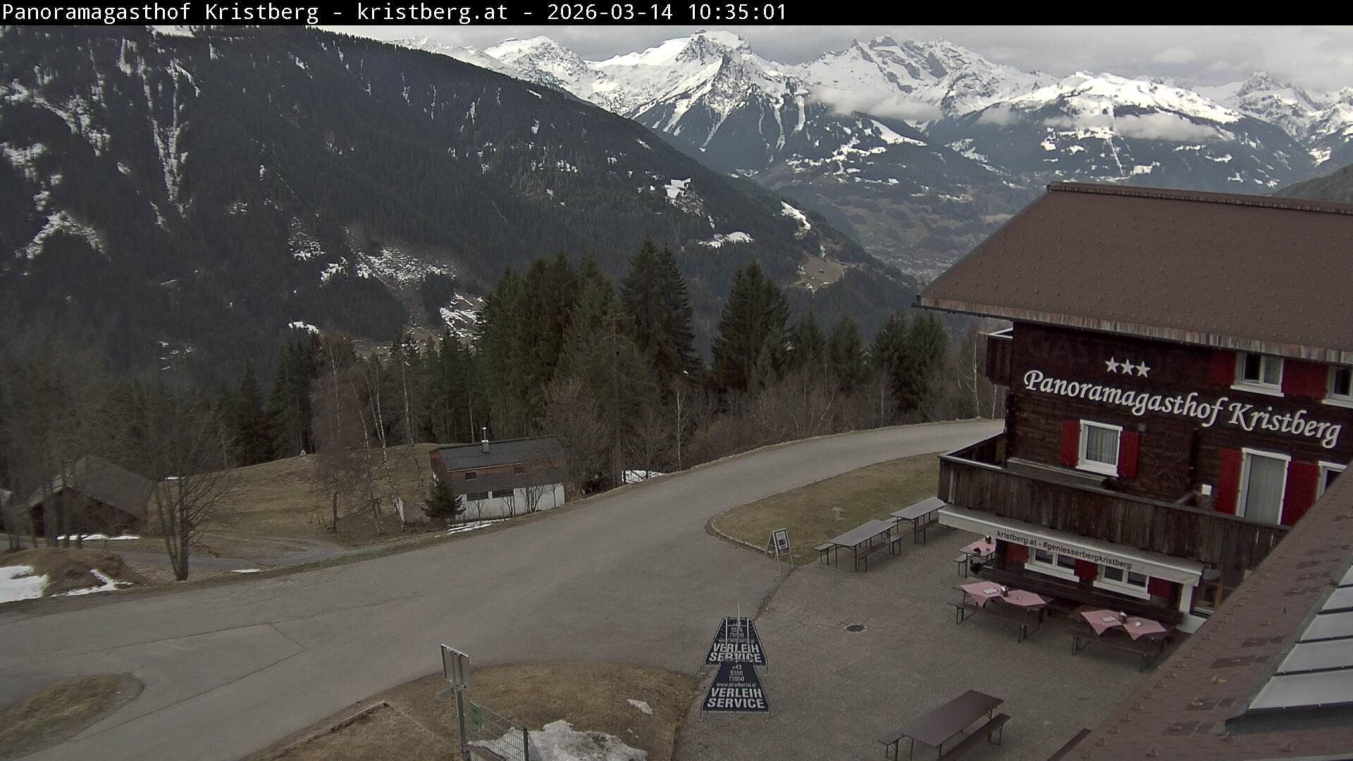 Archiv Foto Webcam Silbertal: Panoramagasthof Kristberg
