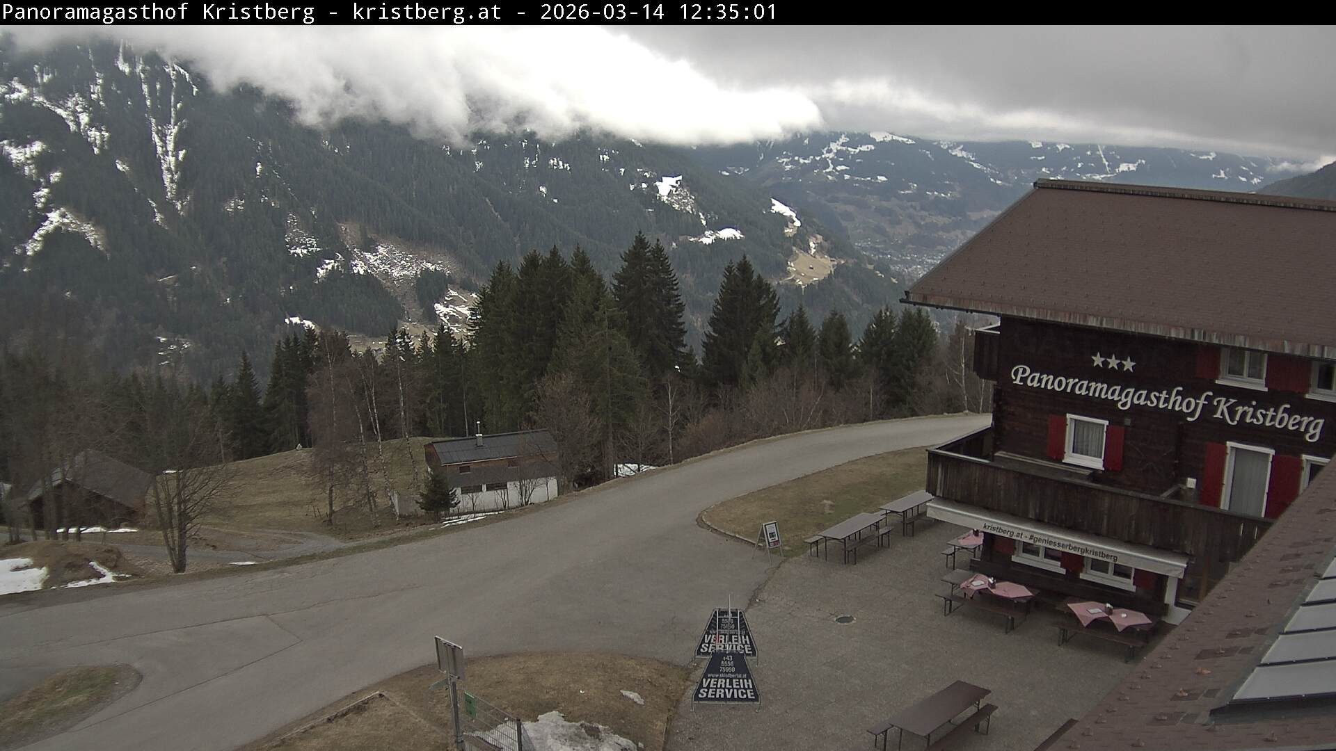 Archiv Foto Webcam Silbertal: Panoramagasthof Kristberg