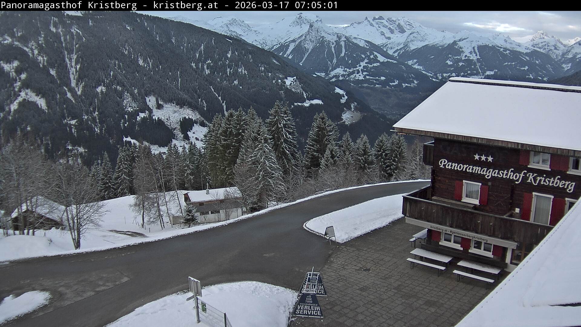 Archiv Foto Webcam Silbertal: Panoramagasthof Kristberg