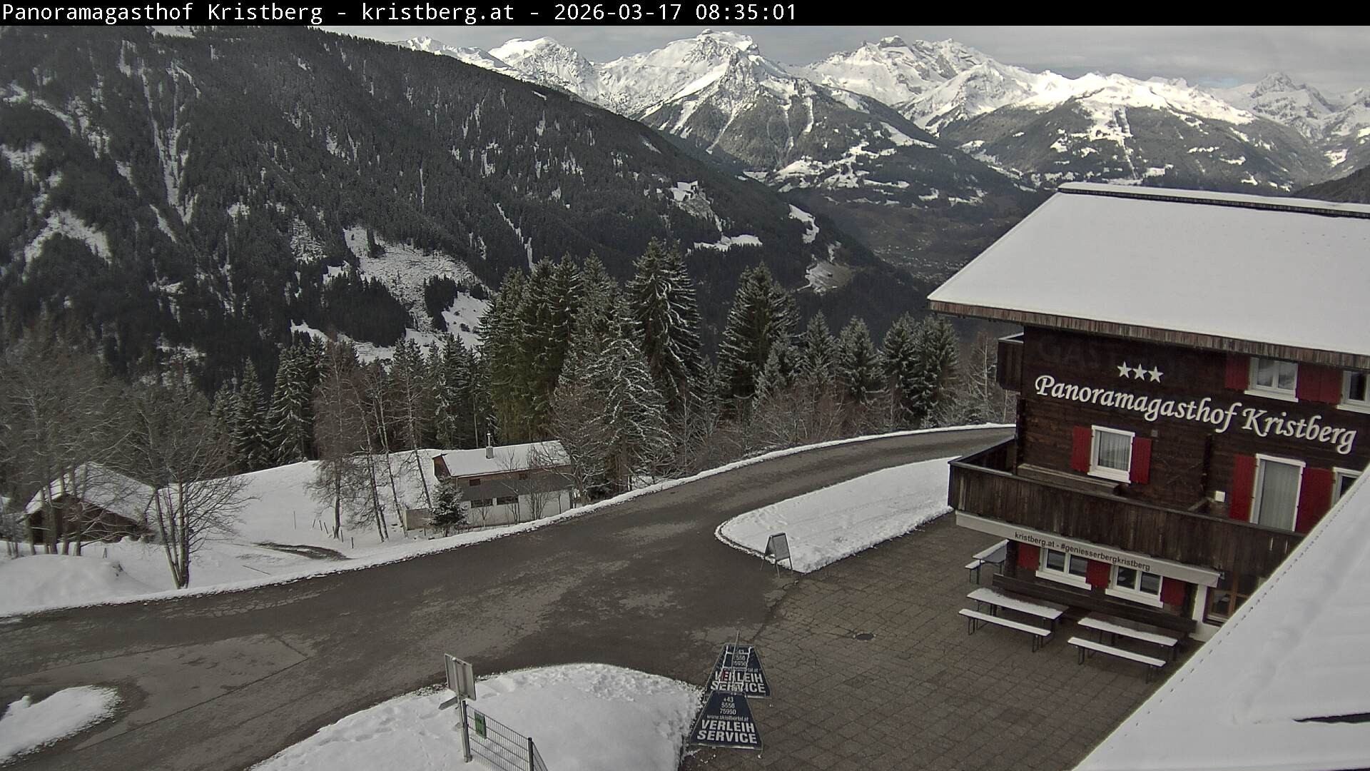 Archiv Foto Webcam Silbertal: Panoramagasthof Kristberg