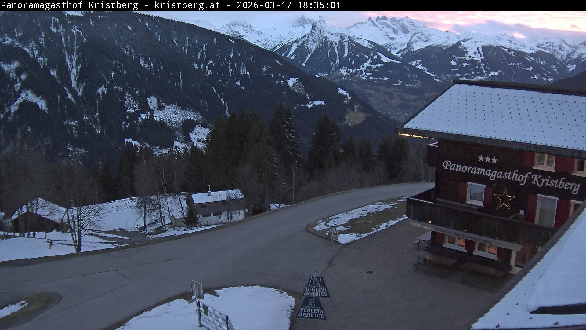 Archiv Foto Webcam Silbertal: Panoramagasthof Kristberg