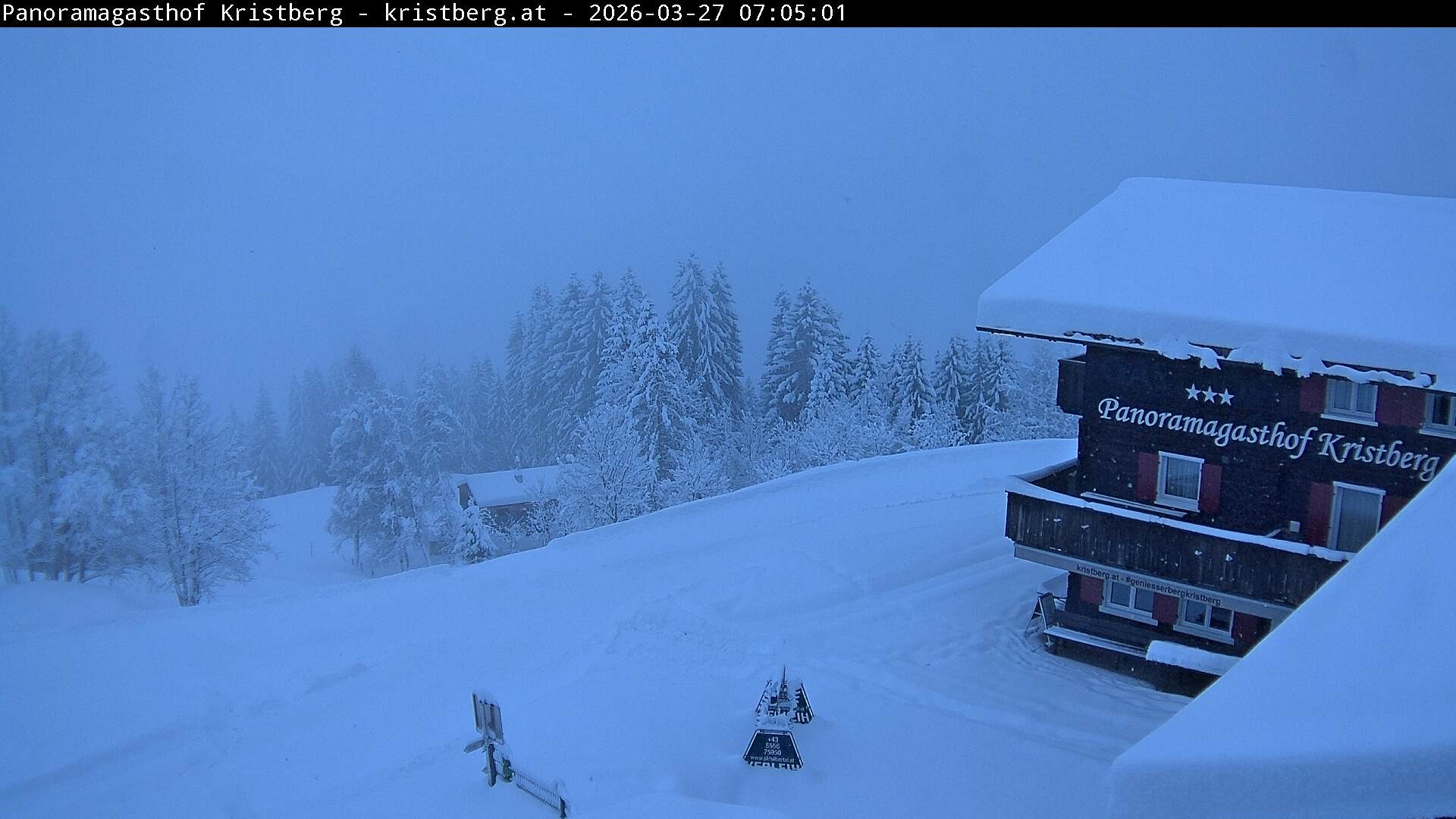 Archiv Foto Webcam Silbertal: Panoramagasthof Kristberg