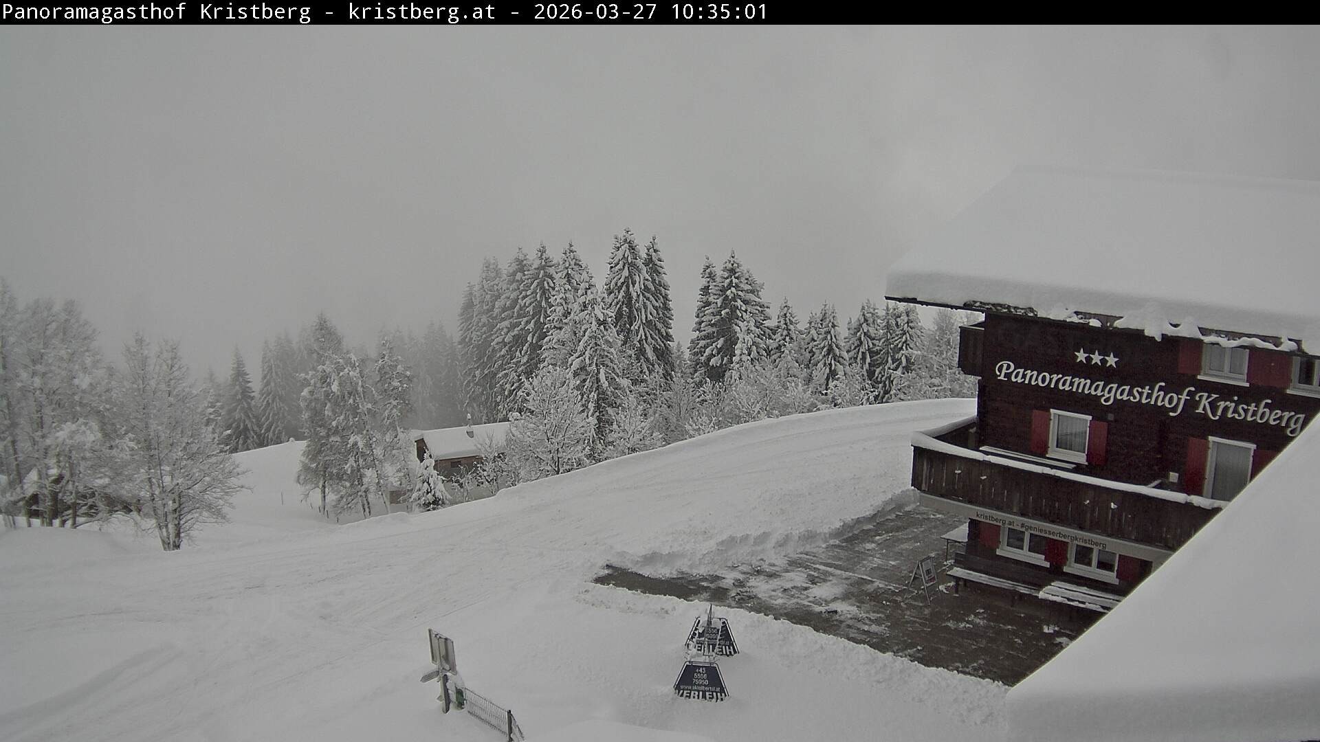 Archiv Foto Webcam Silbertal: Panoramagasthof Kristberg