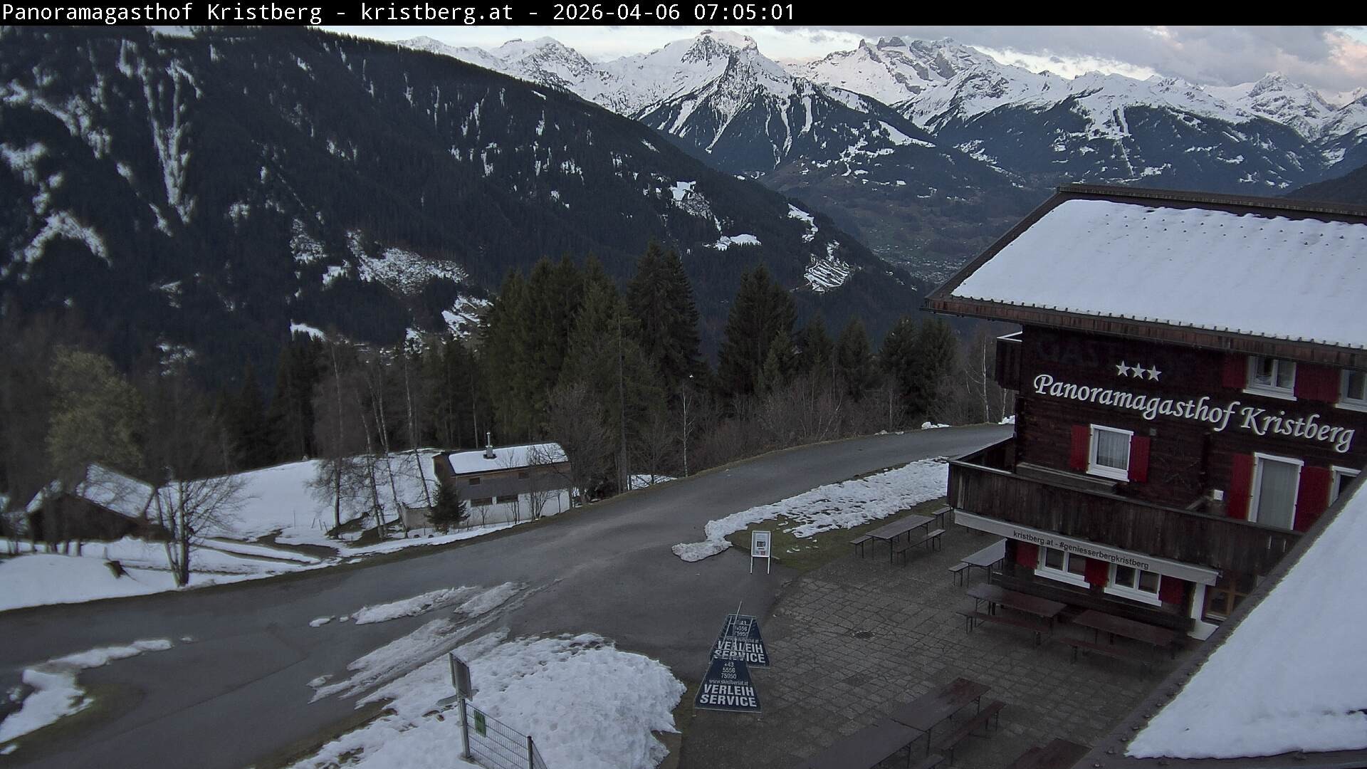 Archiv Foto Webcam Silbertal: Panoramagasthof Kristberg