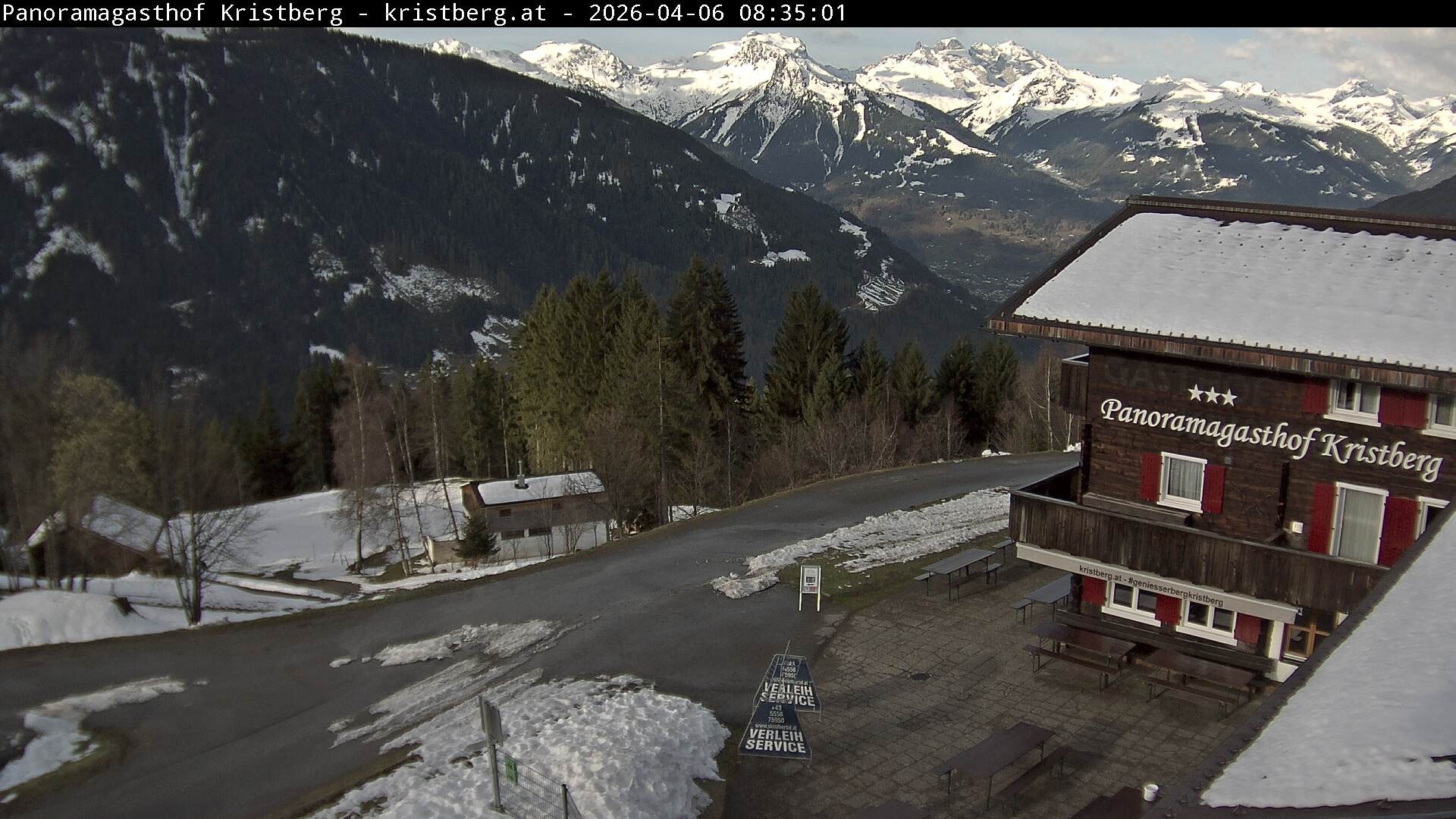 Archiv Foto Webcam Silbertal: Panoramagasthof Kristberg