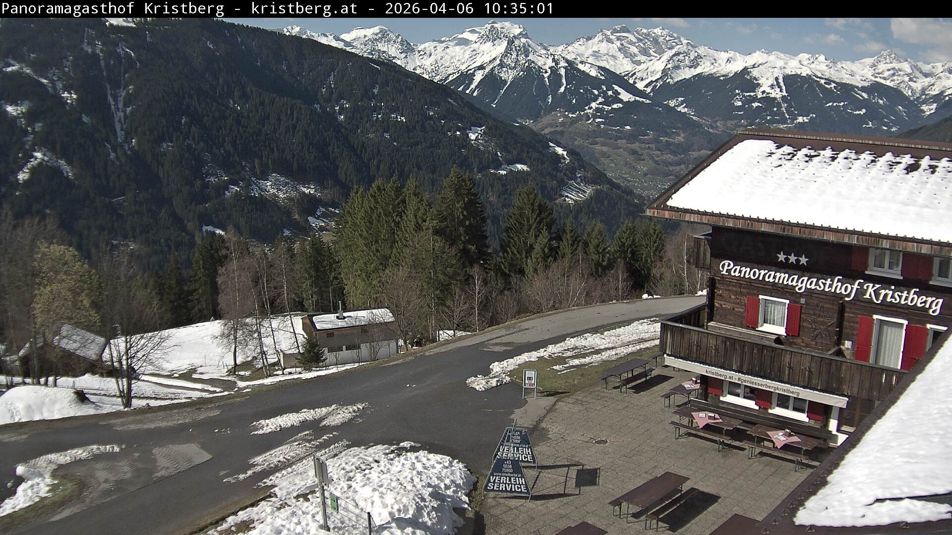 Archiv Foto Webcam Silbertal: Panoramagasthof Kristberg