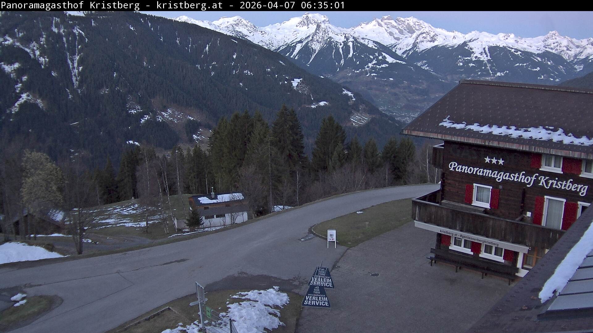 Archiv Foto Webcam Silbertal: Panoramagasthof Kristberg