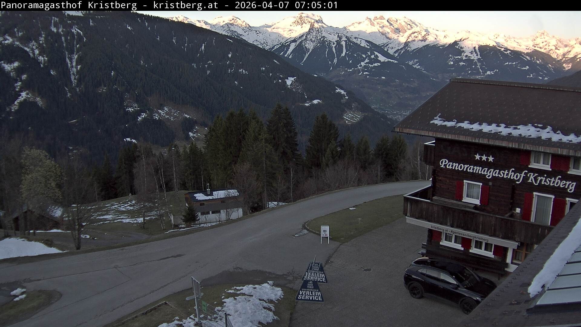 Archiv Foto Webcam Silbertal: Panoramagasthof Kristberg