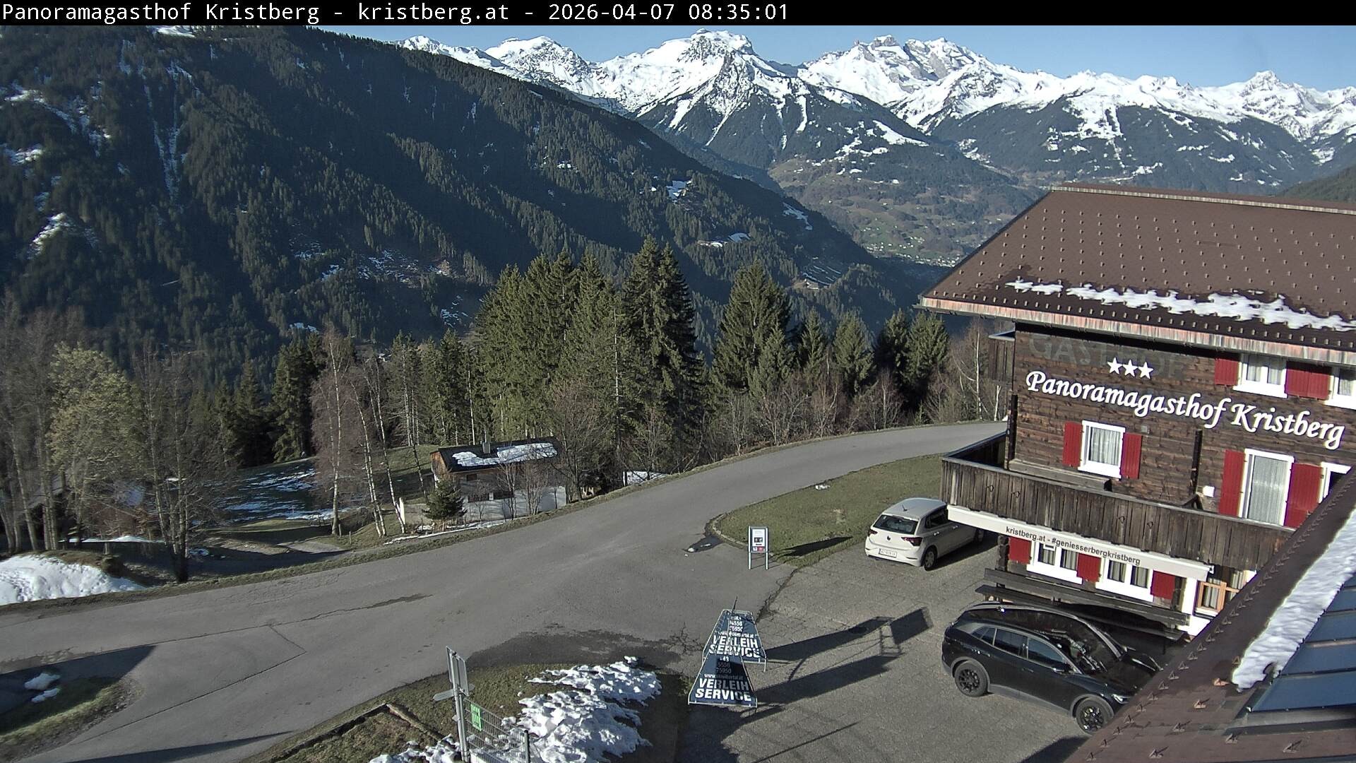 Archiv Foto Webcam Silbertal: Panoramagasthof Kristberg