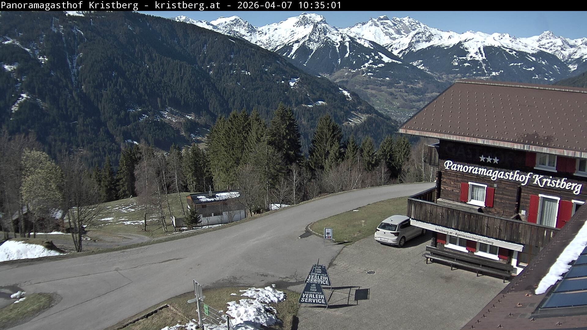 Archiv Foto Webcam Silbertal: Panoramagasthof Kristberg