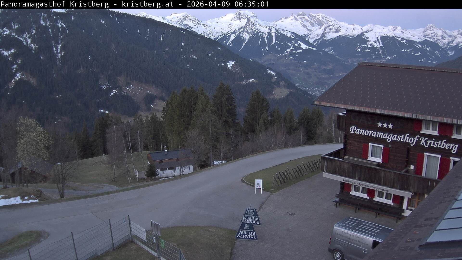 Archiv Foto Webcam Silbertal: Panoramagasthof Kristberg
