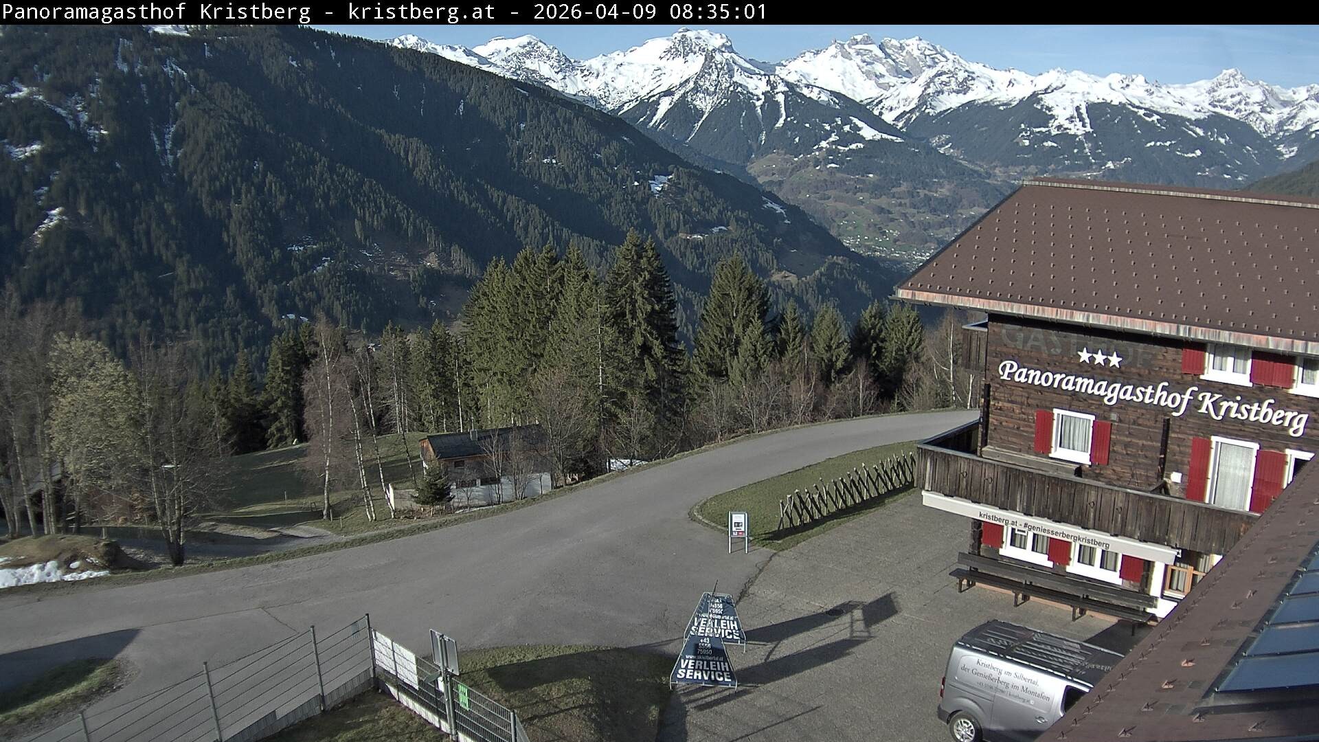 Archiv Foto Webcam Silbertal: Panoramagasthof Kristberg