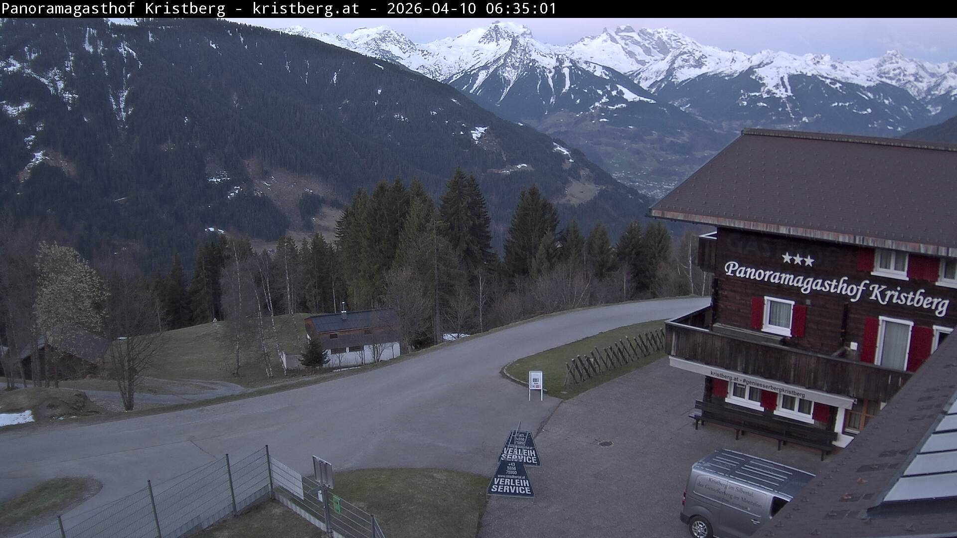 Archiv Foto Webcam Silbertal: Panoramagasthof Kristberg