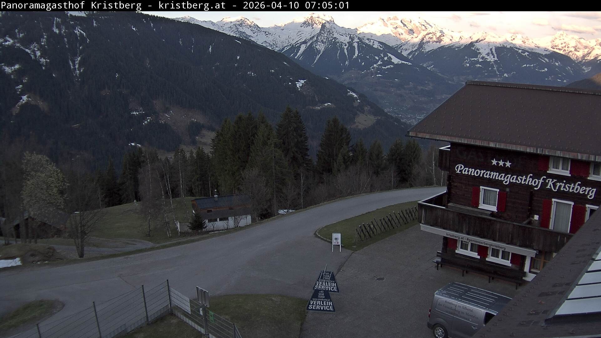 Archiv Foto Webcam Silbertal: Panoramagasthof Kristberg