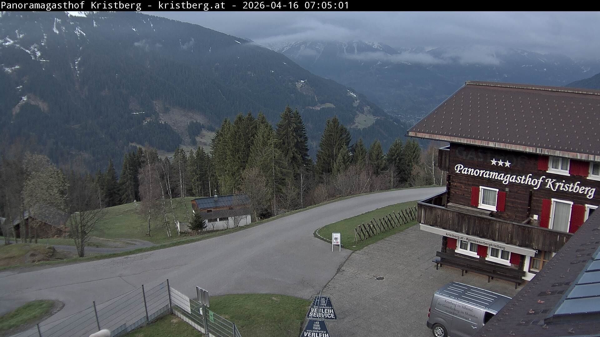 Archiv Foto Webcam Silbertal: Panoramagasthof Kristberg