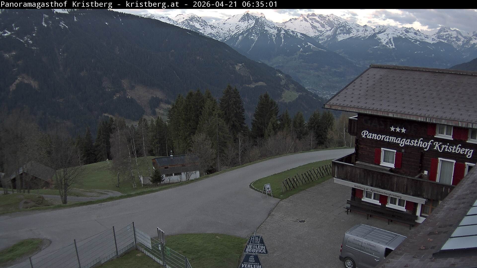 Archiv Foto Webcam Silbertal: Panoramagasthof Kristberg