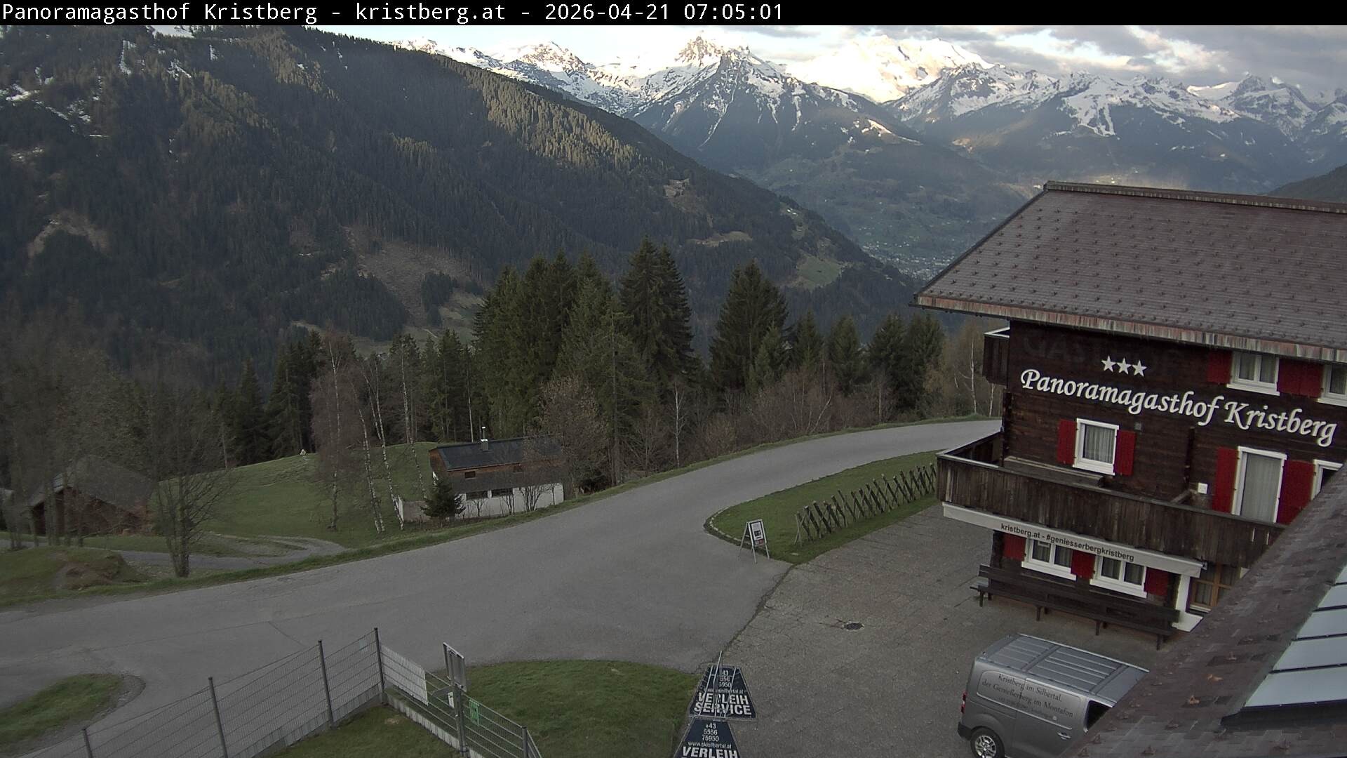Archiv Foto Webcam Silbertal: Panoramagasthof Kristberg