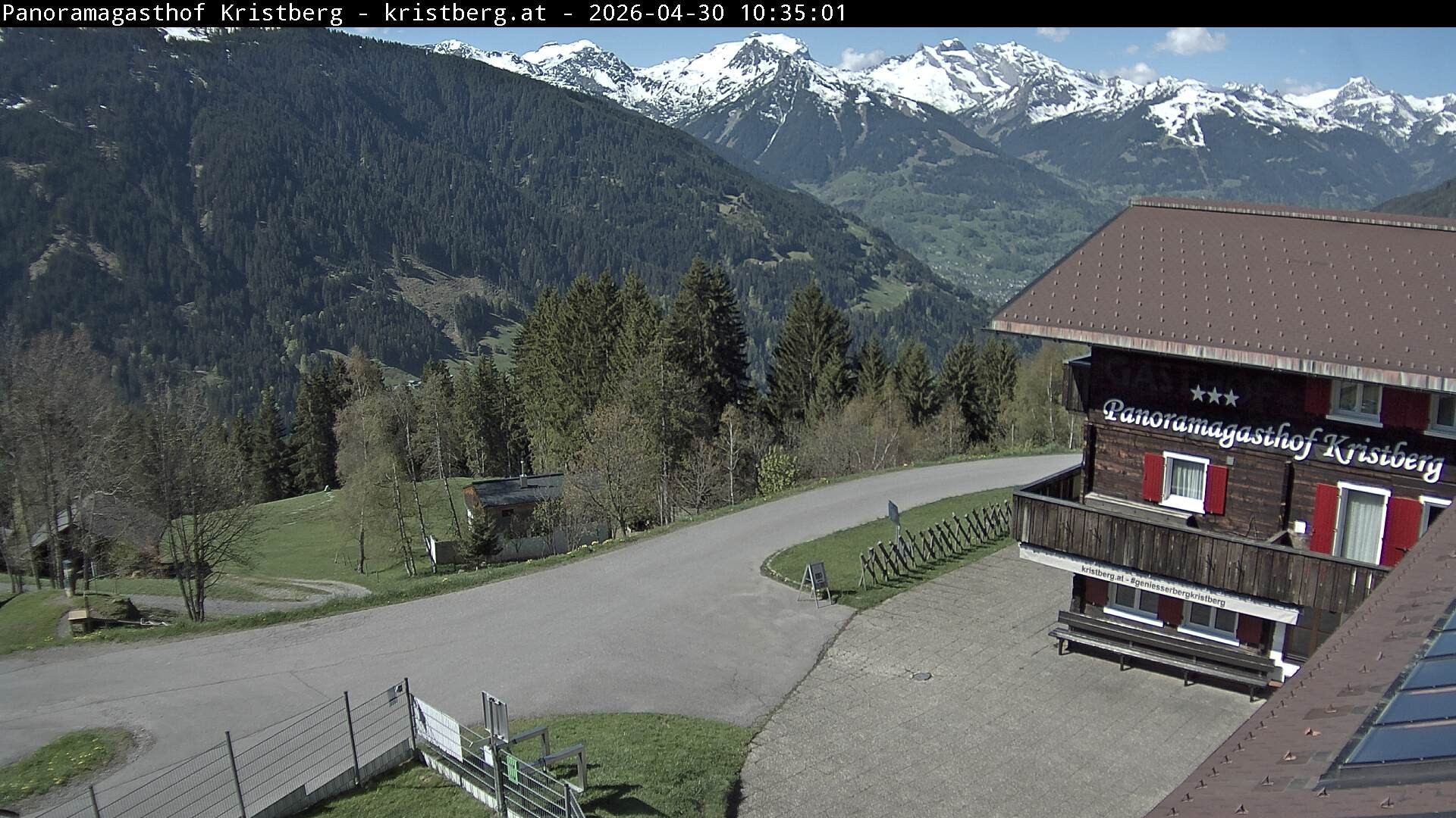 Archiv Foto Webcam Silbertal: Panoramagasthof Kristberg
