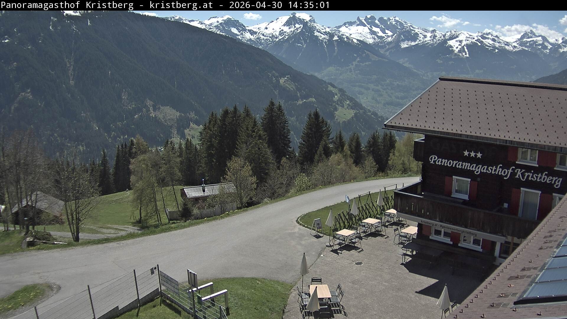 Archiv Foto Webcam Silbertal: Panoramagasthof Kristberg
