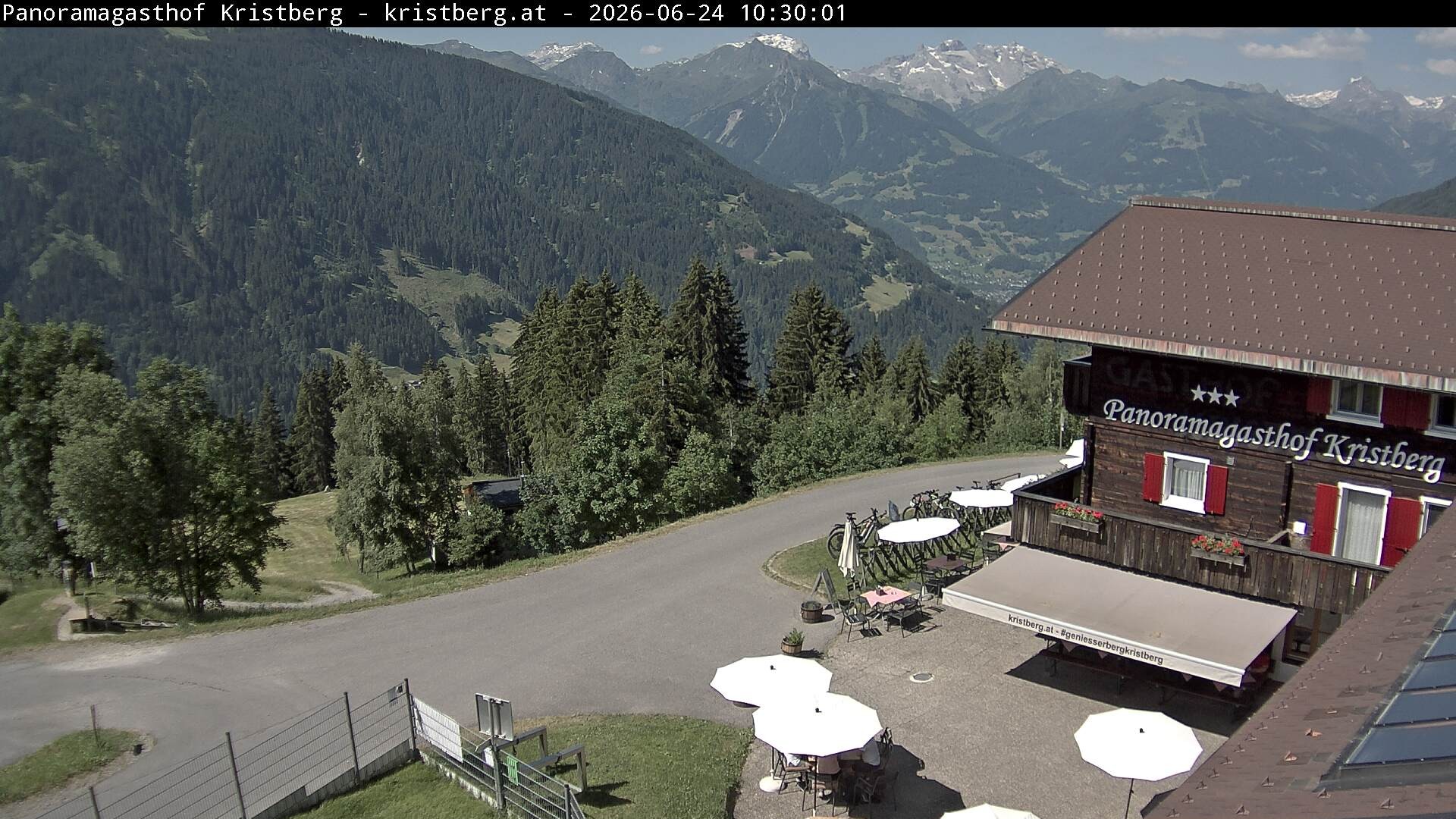 Archiv Foto Webcam Silbertal: Panoramagasthof Kristberg