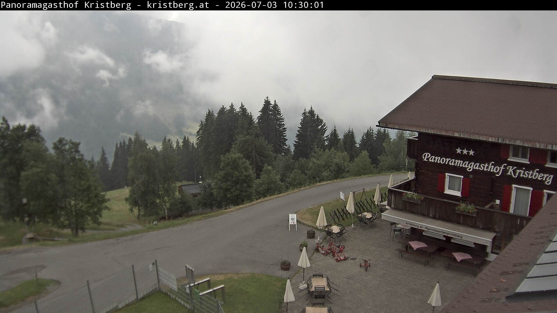 Archiv Foto Webcam Silbertal: Panoramagasthof Kristberg