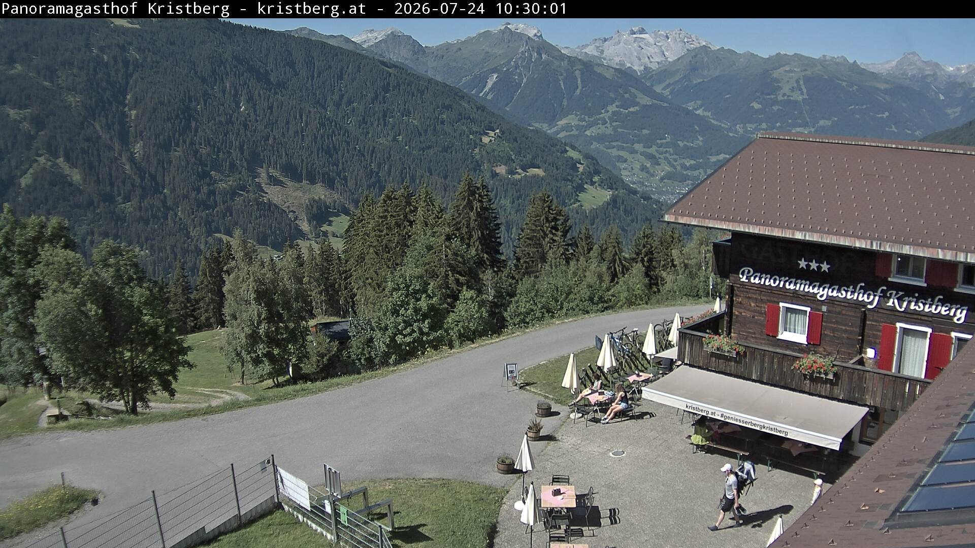 Archiv Foto Webcam Silbertal: Panoramagasthof Kristberg
