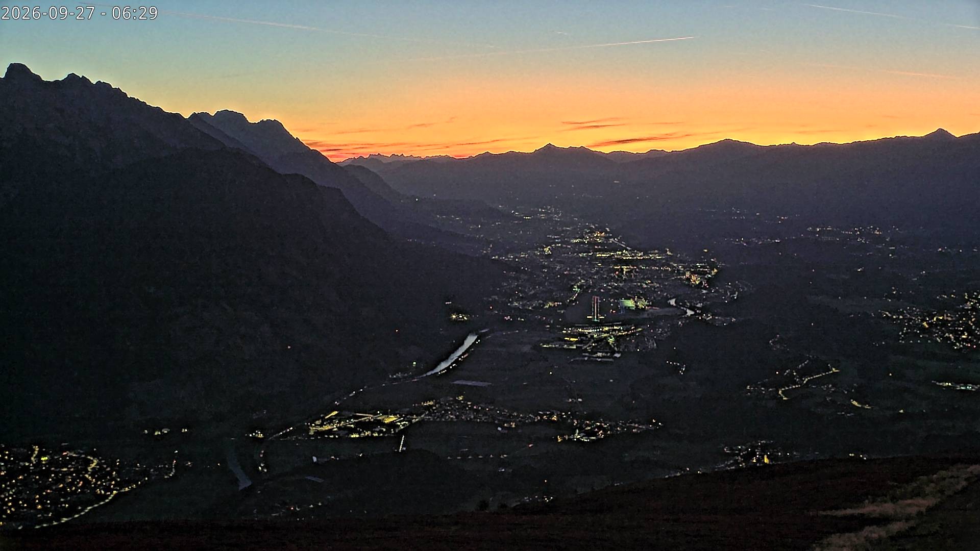 Archiv Foto Webcam Sicht vom Rangger Köpfl auf Innsbruck, Tirol