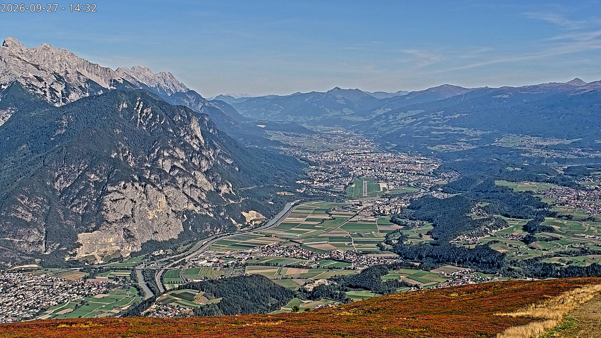 Archiv Foto Webcam Sicht vom Rangger Köpfl auf Innsbruck, Tirol