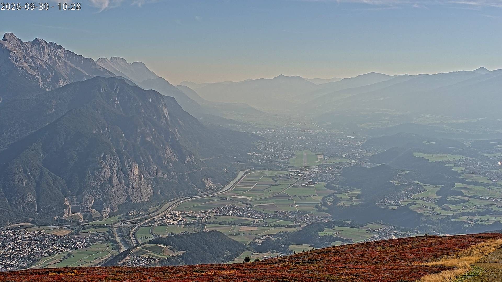 Archiv Foto Webcam Sicht vom Rangger Köpfl auf Innsbruck, Tirol