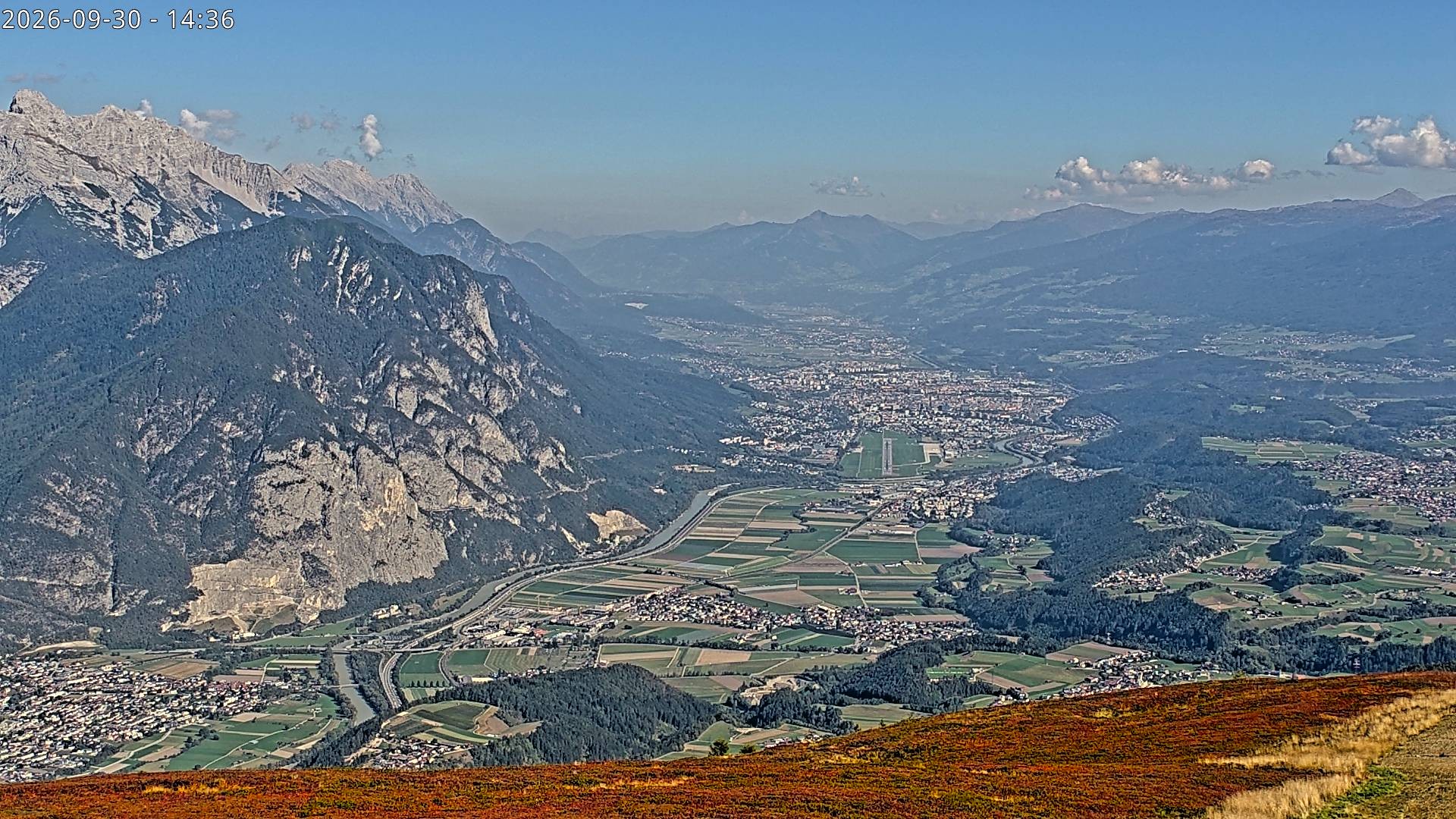 Archiv Foto Webcam Sicht vom Rangger Köpfl auf Innsbruck, Tirol