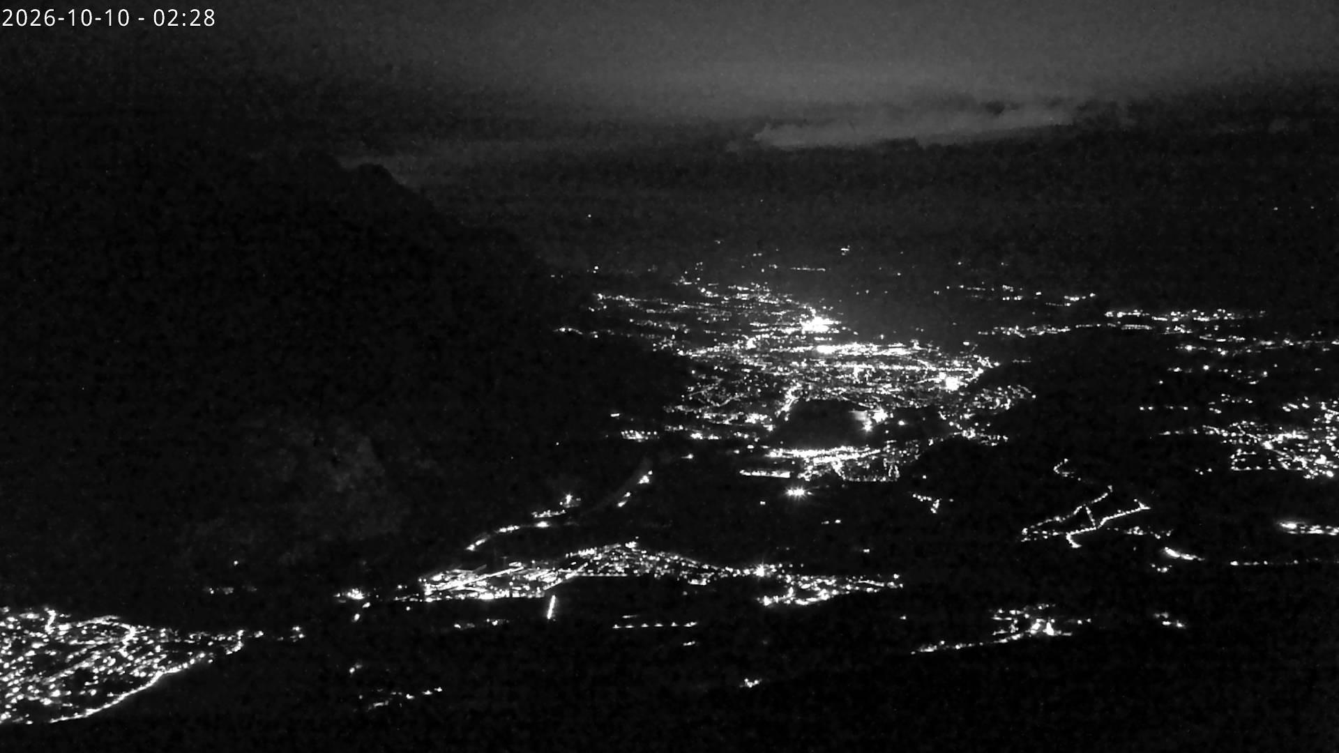 Archived image Webcam View from mountain Rangger Koepfl towards Innsbruck in Tyrol
