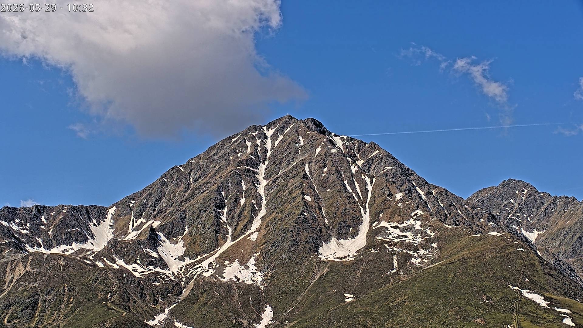 Archiv Foto Webcam Sicht auf Rosskogel in Oberperfuss, Tirol
