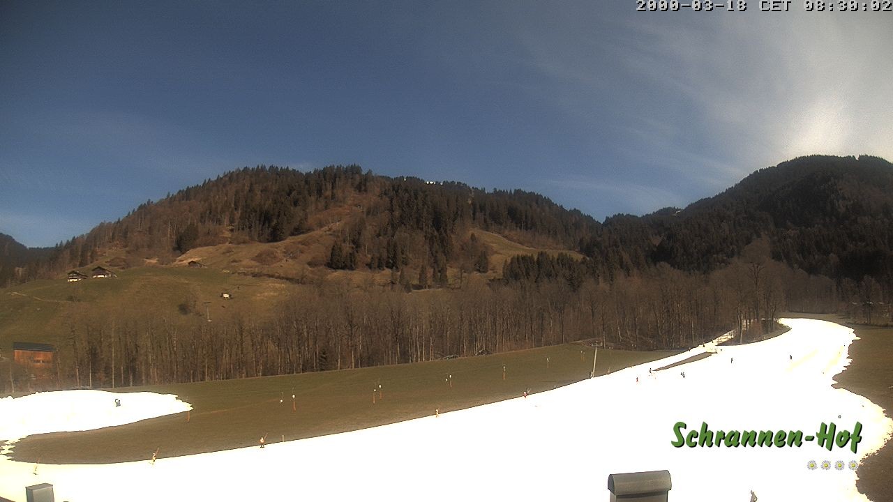 Archived image Webcam Mt. Diedamskopf - Schrannen-Hof