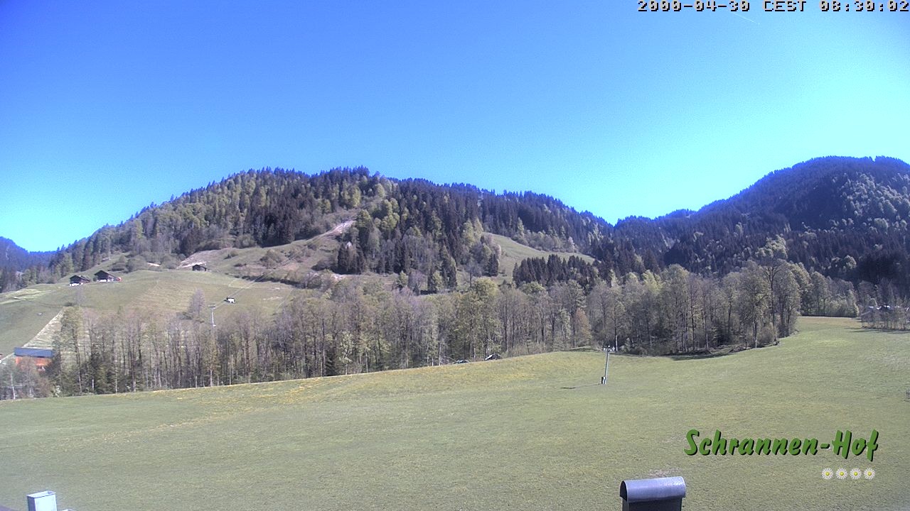 Archived image Webcam Mt. Diedamskopf - Schrannen-Hof