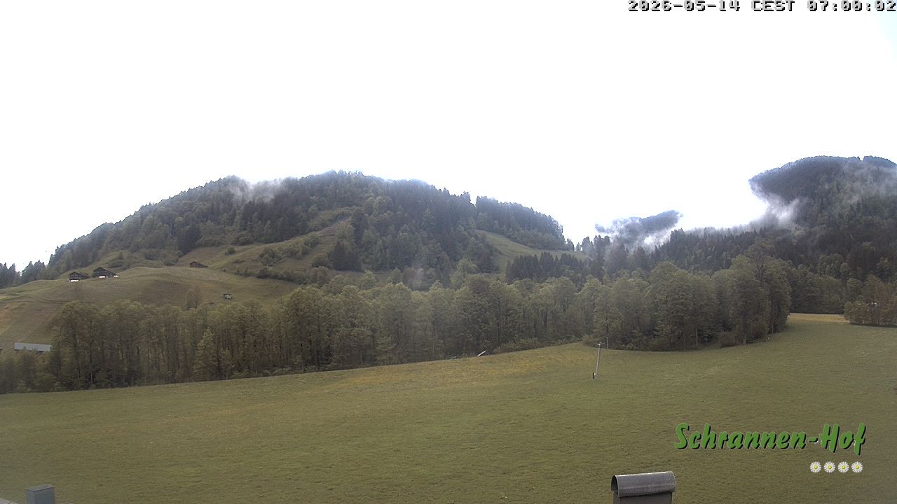 Archived image Webcam Mt. Diedamskopf - Schrannen-Hof