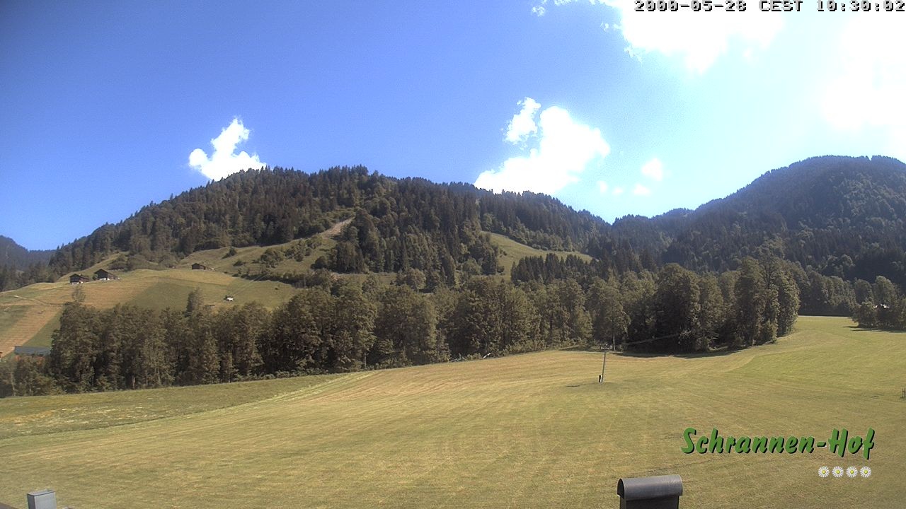 Archived image Webcam Mt. Diedamskopf - Schrannen-Hof