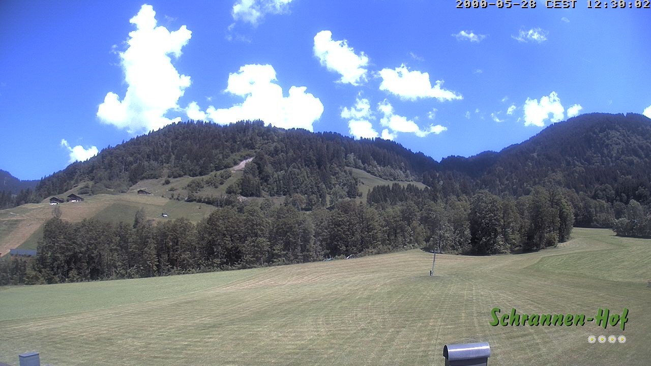 Archived image Webcam Mt. Diedamskopf - Schrannen-Hof