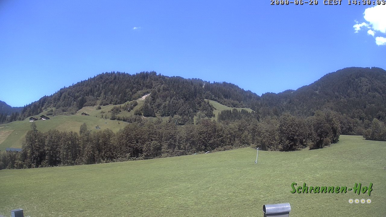 Archiv Foto Webcam Schoppernau: Schrannen-Hof