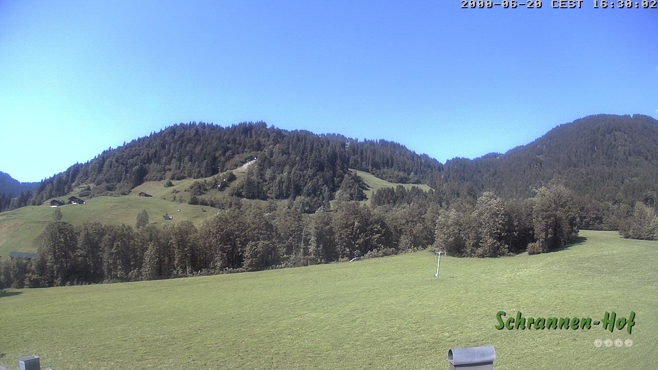 Archiv Foto Webcam Schoppernau: Schrannen-Hof