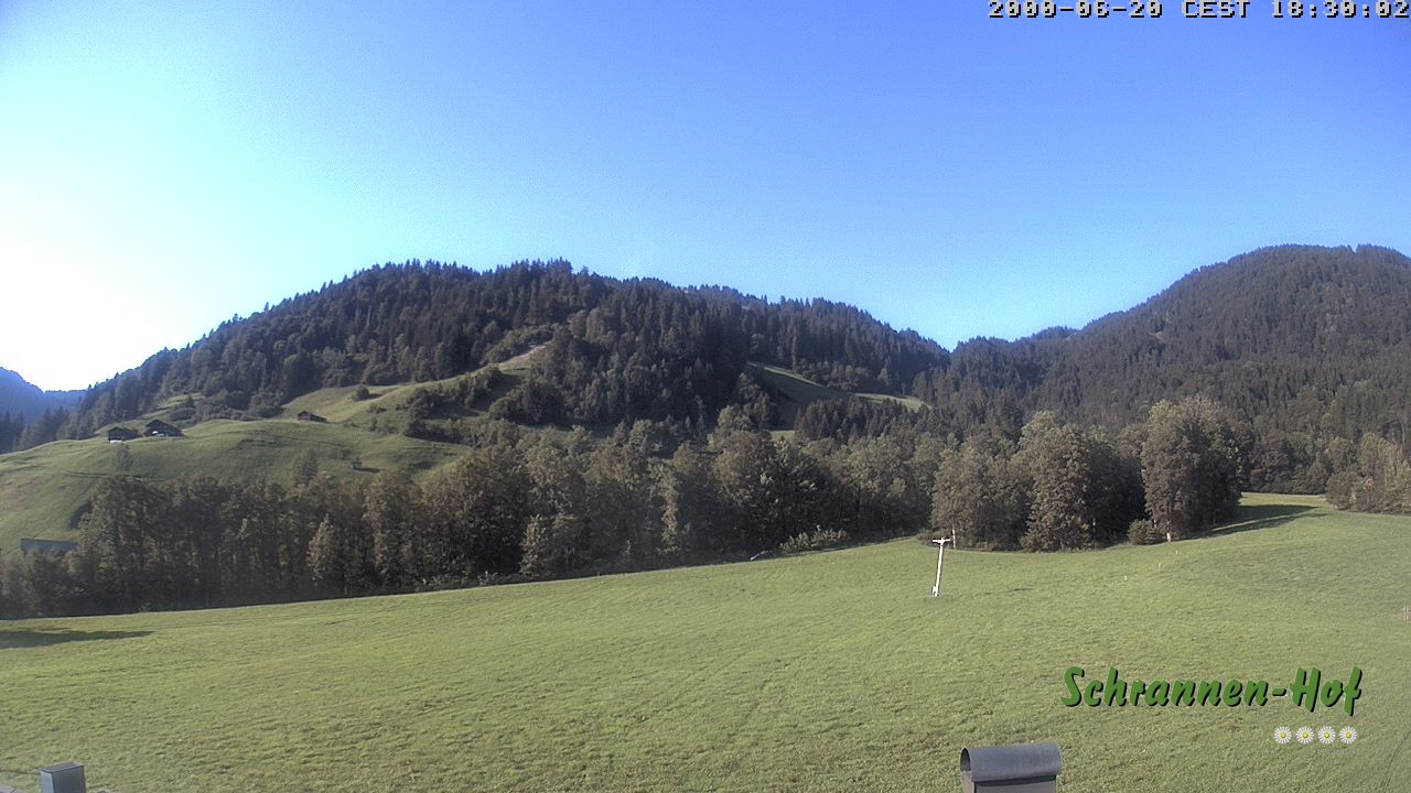 Archiv Foto Webcam Schoppernau: Schrannen-Hof