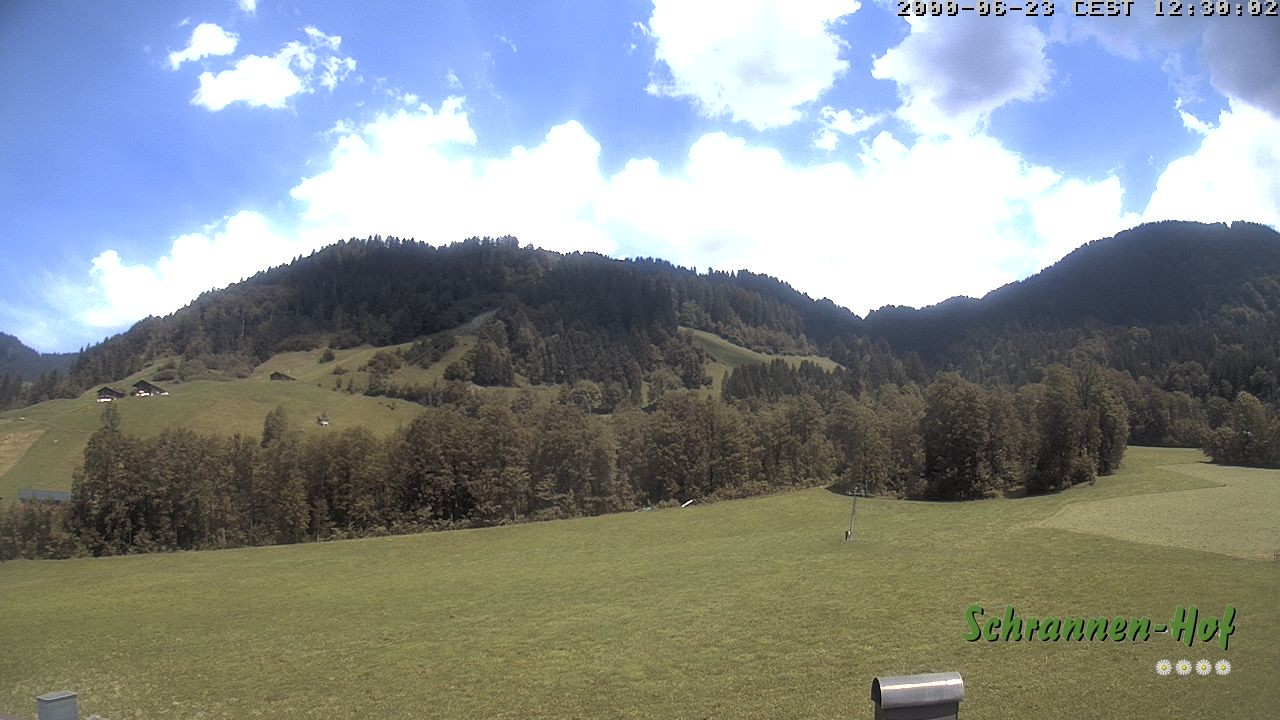 Archiv Foto Webcam Schoppernau: Schrannen-Hof