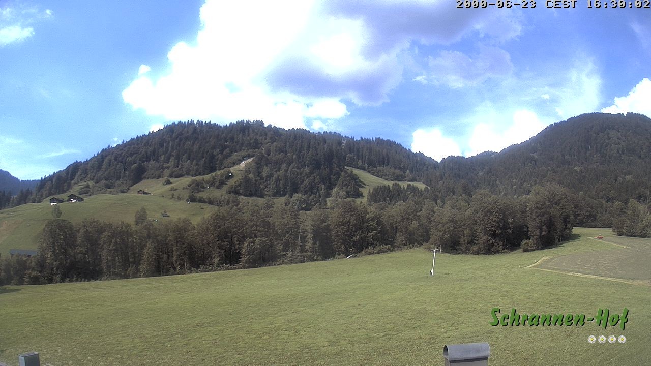 Archiv Foto Webcam Schoppernau: Schrannen-Hof