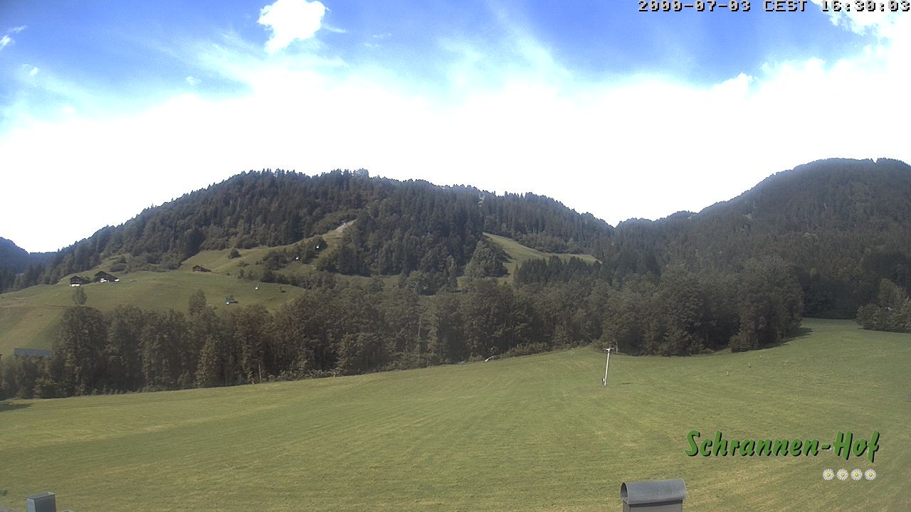 Archiv Foto Webcam Schoppernau: Schrannen-Hof