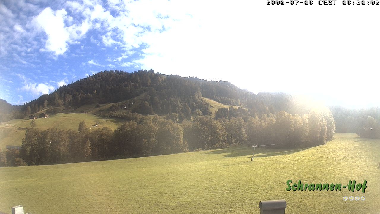Archived image Webcam Mt. Diedamskopf - Schrannen-Hof
