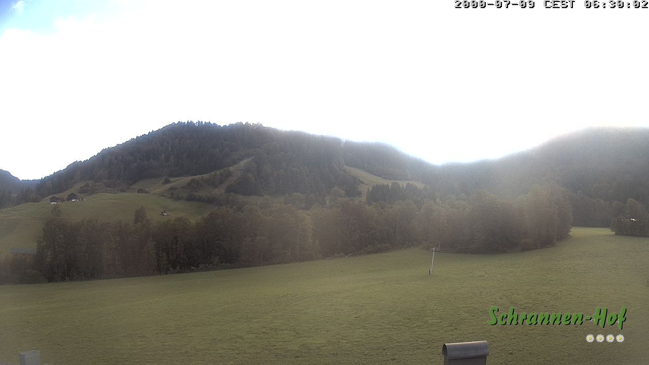 Archived image Webcam Mt. Diedamskopf - Schrannen-Hof