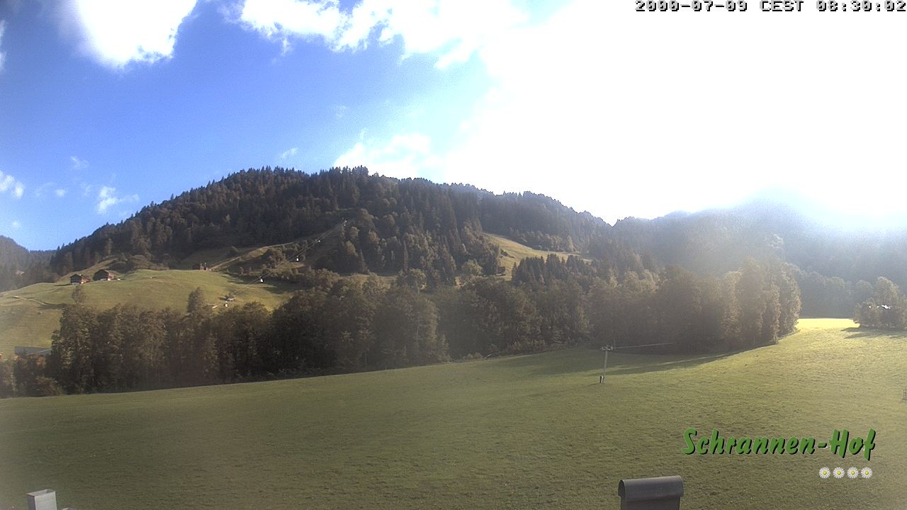 Archived image Webcam Mt. Diedamskopf - Schrannen-Hof