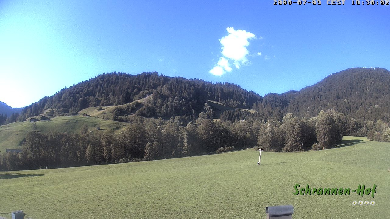 Archiv Foto Webcam Schoppernau: Schrannen-Hof